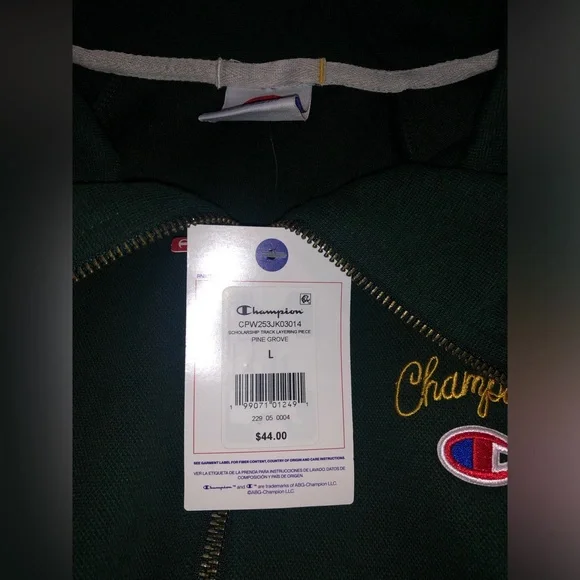 Champion Dark Green Wide-Leg Track Pants with Side Stripe - Picture 5 of 6